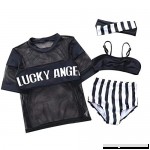 Tsyllyp Baby Girl Polka Dot Swimsuits Swimwear Stripe Bikinis Set with Cover-up Headband 4PCS #2 B07QFK7Y8C